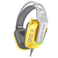 Casque de jeu Coolsound G10 - Compatible avec Xbox, PS5, PS4, Switch et PC - Couleur jaune