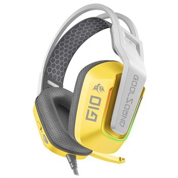 Casque de jeu Coolsound G10 - Compatible avec Xbox, PS5, PS4, Switch et PC - Couleur jaune