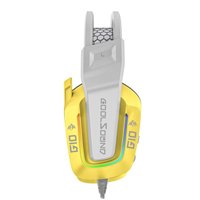 Casque de jeu Coolsound G10 - Compatible avec Xbox, PS5, PS4, Switch et PC - Couleur jaune