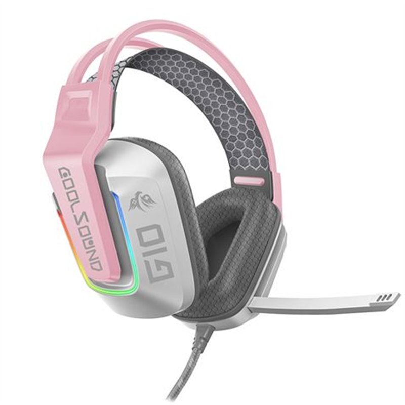 Casque de jeu Coolsound G10 - Compatible avec Xbox, PS5, PS4, Switch et PC - Rose