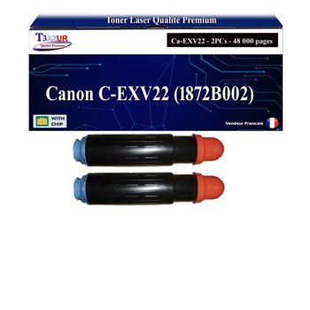 2x Toners compatibles Canon C-EXV22 (1872B002) - Noire - 48 000 pages