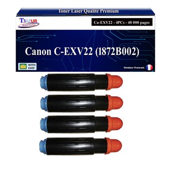 4x Toners compatibles Canon C-EXV22 (1872B002) - Noire - 48 000 pages