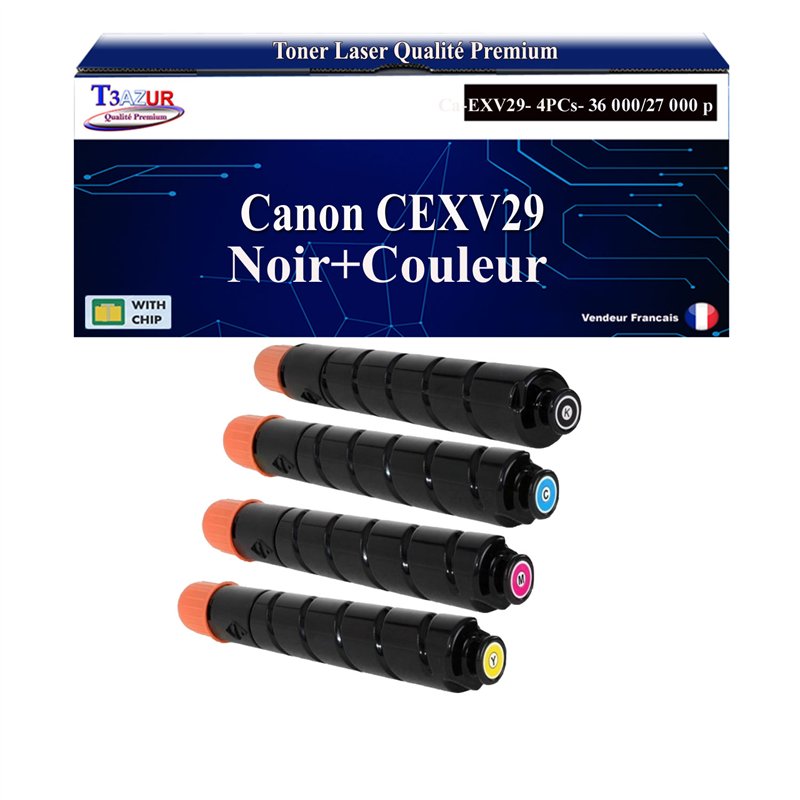 4x Toners compatibles avec Canon C-EXV29