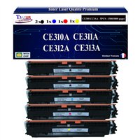 Lot de 4 Toners compatibles avec HP CE310/1/2/3A (126A)