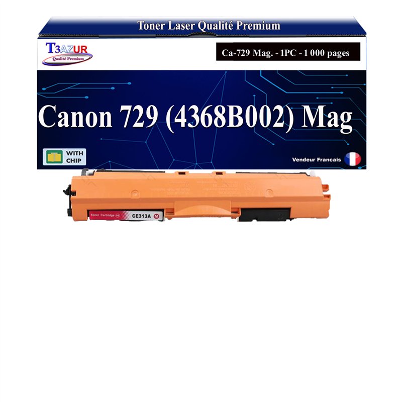Toner compatible Canon 729 - Magenta -1 000 pages