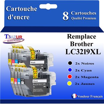 Lot de 8 Cartouche compatible Brother LC3217/LC3219XL
