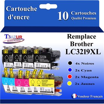 Lot de 10 Cartouche compatible Brother LC3217/LC3219XL