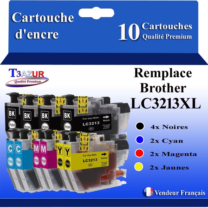 Lot de 8 Cartouches compatibles Brother LC3213 / LC3211XL
