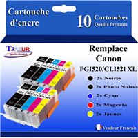 Lot de 10 Cartouches compatibles Canon PGI520/CLI-521