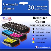 Lot de 20 cartouches compatibles Canon PGI-525/CLI526 (avec puce)