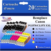 Lot de 20 Cartouches Compatibles Canon PGI570/CLI571 XL