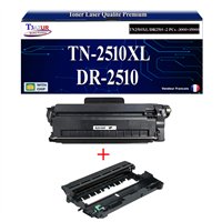 Kit Tambour/Toner compatibles avec Brother TN2510XL / DR2510