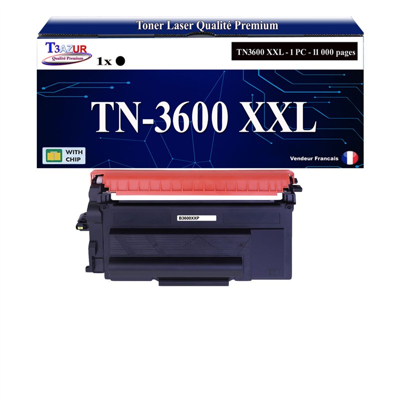 Toner compatible Brother TN3600 XXL Noir- 11 000 pages