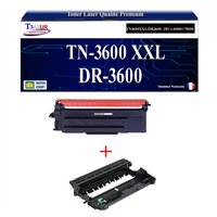Kit Tambour/Toner compatibles avec Brother TN3600XXL / DR3600