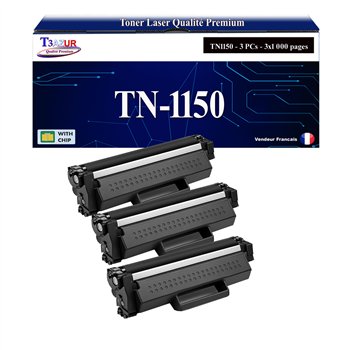 3x Toners compatibles avec Brother TN1150 - 1 000 pages