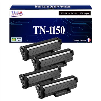 4x Toners compatibles avec Brother TN1150 - 1 000 pages