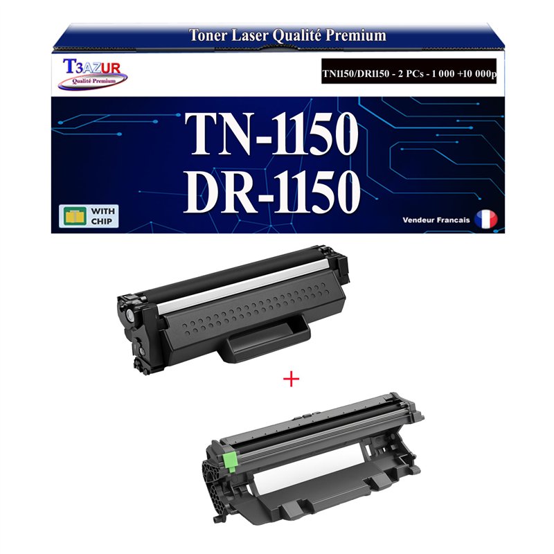 Kit tambour+Toner compatible avec Brother DR1150/ TN1150