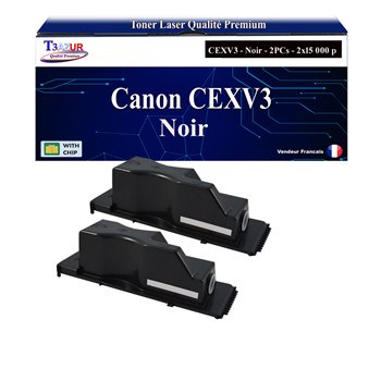 2x Toners compatibles avec Canon C-EXV3 (6647A002)- 15 000 pages