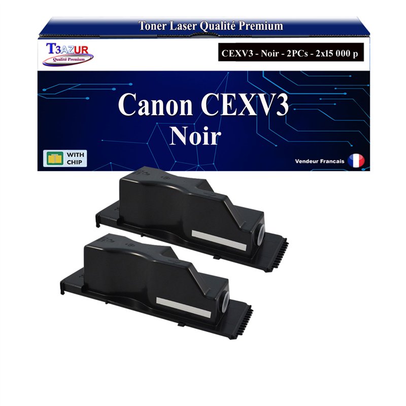2x Toners compatibles avec Canon C-EXV3 (6647A002)- 15 000 pages