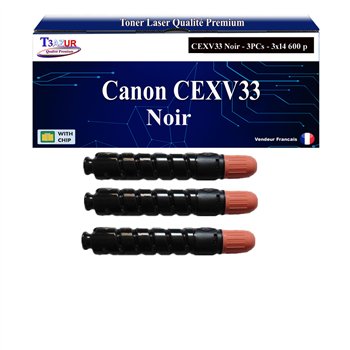 3x Toners compatibles avec Canon C-EXV33 (2785B002)- 14 600 pages