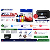 Cartouche compatible Epson 503XL (C13T09R24010/C13T09Q24010)- Cyan