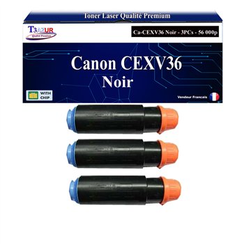 3x Toners compatibles Canon C-EXV36 (3766B002)- 56 000 pages