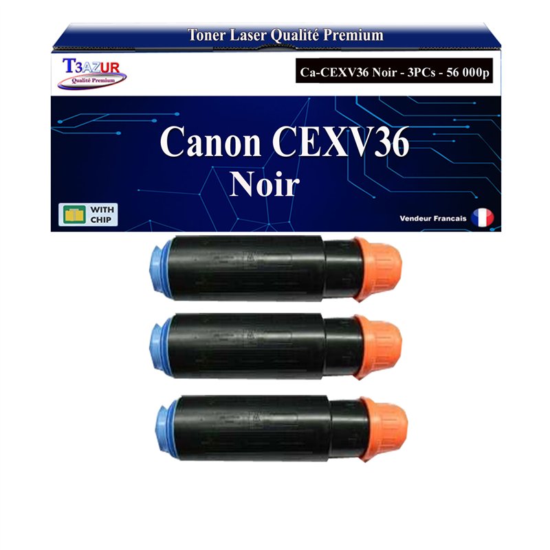 3x Toners compatibles Canon C-EXV36 (3766B002)- 56 000 pages
