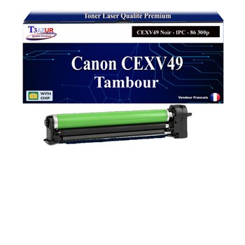 Kit Tambour compatible avec Canon CEXV49 (8528B003) - Noir - 86 300 pages