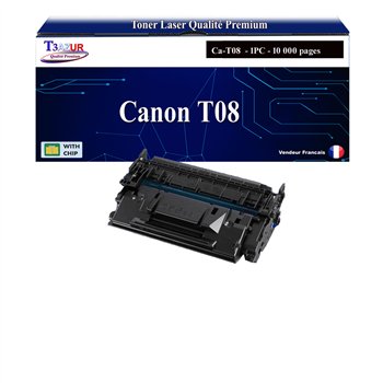 Toner compatible Canon T08 (3010C006) Noir - 10 000 pages