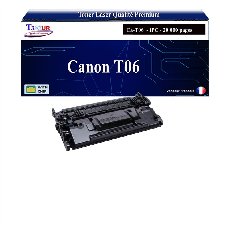 Toner compatible Canon T06 (3526C002) Noir - 20 000 pages