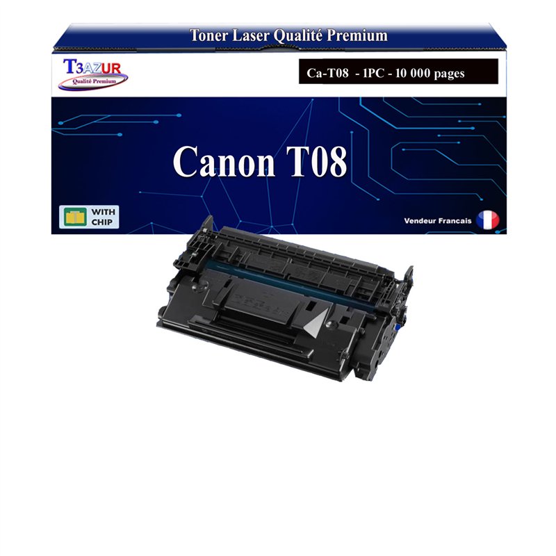 Toner compatible Canon T08 (3010C006) Noir - 10 000 pages