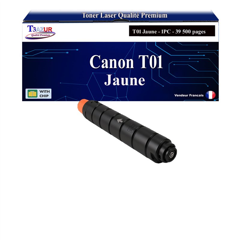 Toner compatible Canon T01 (8069B001) Jaune- 39 500 pages