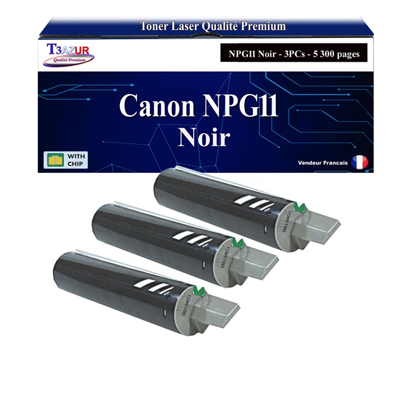 Lot de 3 Toners compatibles avec Canon NPG11 (1382A002) - 5 300 pages
