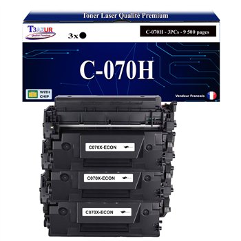 3x Toners compatibles avec Canon 070H (5640C002) - 9 500 pages