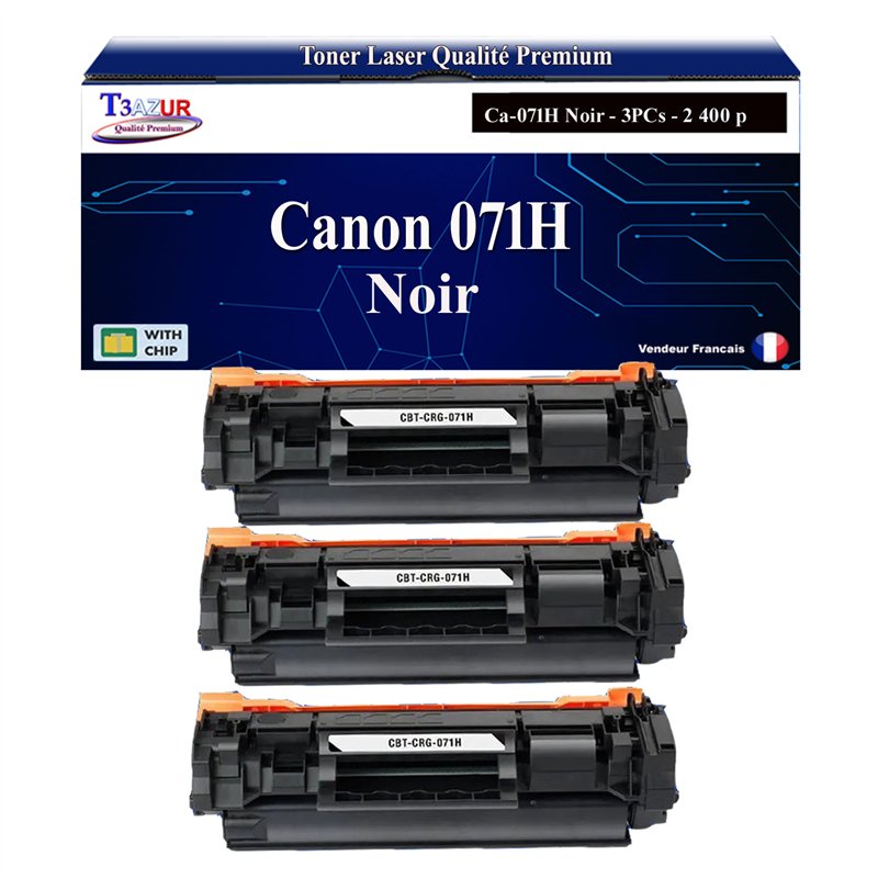 3x Toners compatibles avec Canon 071H (5646C002) - 2 400 pages