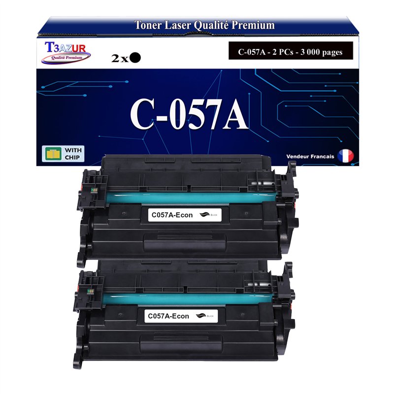 2x Catouches compatibles avec Canon 057 (3009C002) - 3 000 pages