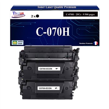 2x Toners compatibles avec Canon 070H (5640C002) - 9 500 pages