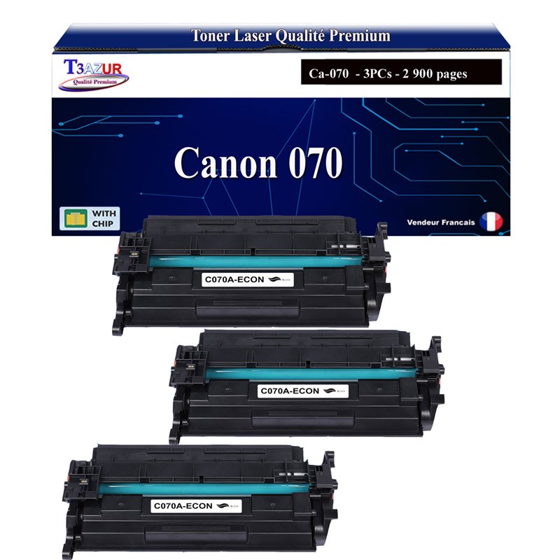 3x Toners compatibles avec Canon 070 (5639C002) - 2 900 pages