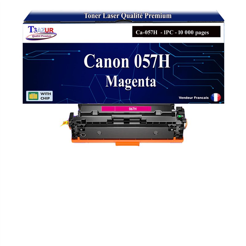 Toner compatible avec Canon 067H (5104C002/5100C002) Magenta - 2 450 pages