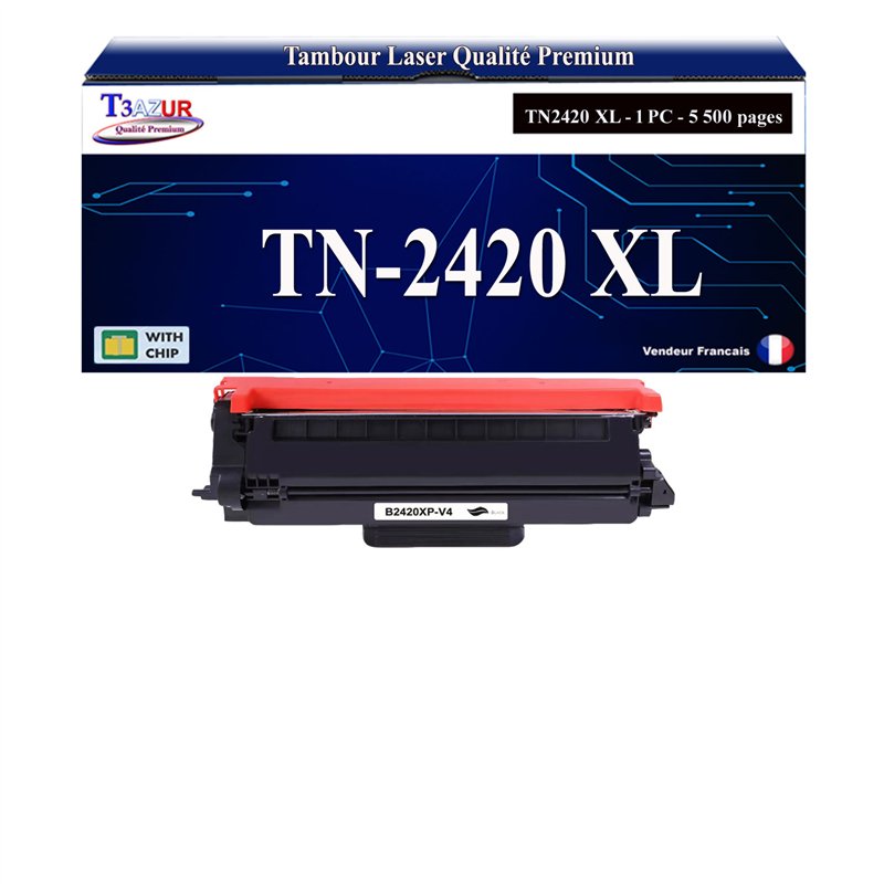 Toner compatible avec Brother TN-2420 XL Jumbo Noir Haute Capacité – 5 500 Pages