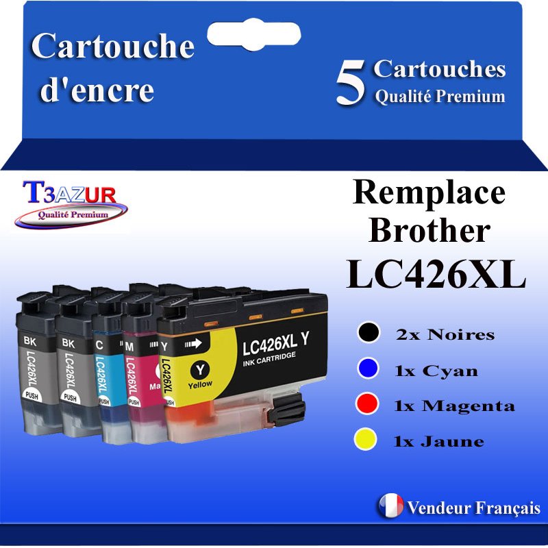 Lot de 5 Cartouches compatibles Brother LC426XL