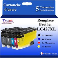 Lot de 5 Cartouches compatibles Brother LC427XL