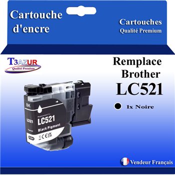 Cartouche compatible Brother LC521 (LC521BK) Noire