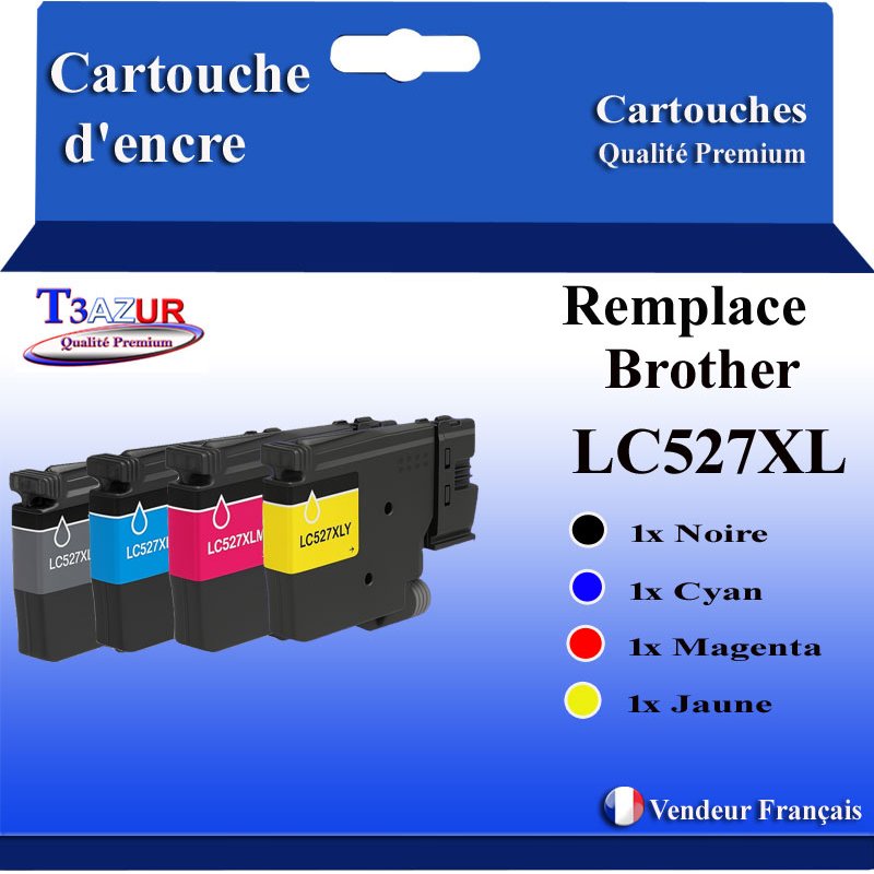 Lot de 4 Cartouches compatibles avec Brother LC527XL