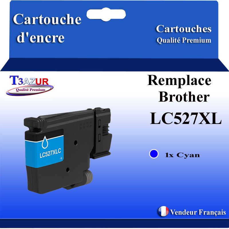 Cartouche compatible Brother LC527XL (LC527XLC/LC527C) Cyan