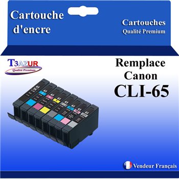 Lot de 8 Cartouches génériques Canon CLI65