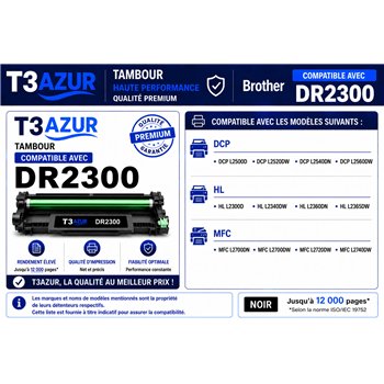 Tambour compatible Brother DR2300 (DR-2300) - 12 000 pages