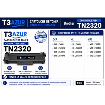 Toner compatible Brother TN2320/ TN2310 - 2 600 pages