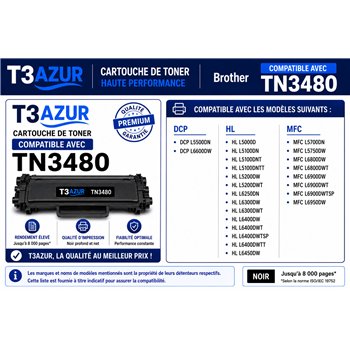 Toner compatible Brother TN3430/ TN3480 - 8 000 pages