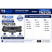 2x Toners compatibles Brother TN2120/ TN2110 - 2 600 pages